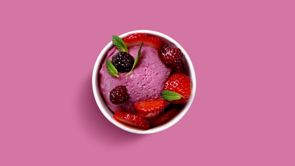 Glace aux fruits : Fraîcheur fruitée en boule