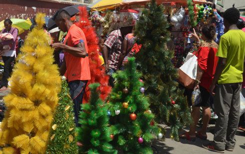 La fête de la nativité à Behoririka : vente des sapins et décorations en douce montée