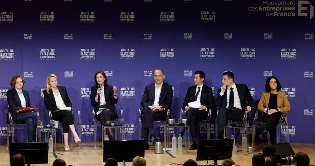 Grand oral des têtes de listes européennes au Medef : les partis en opération séduction