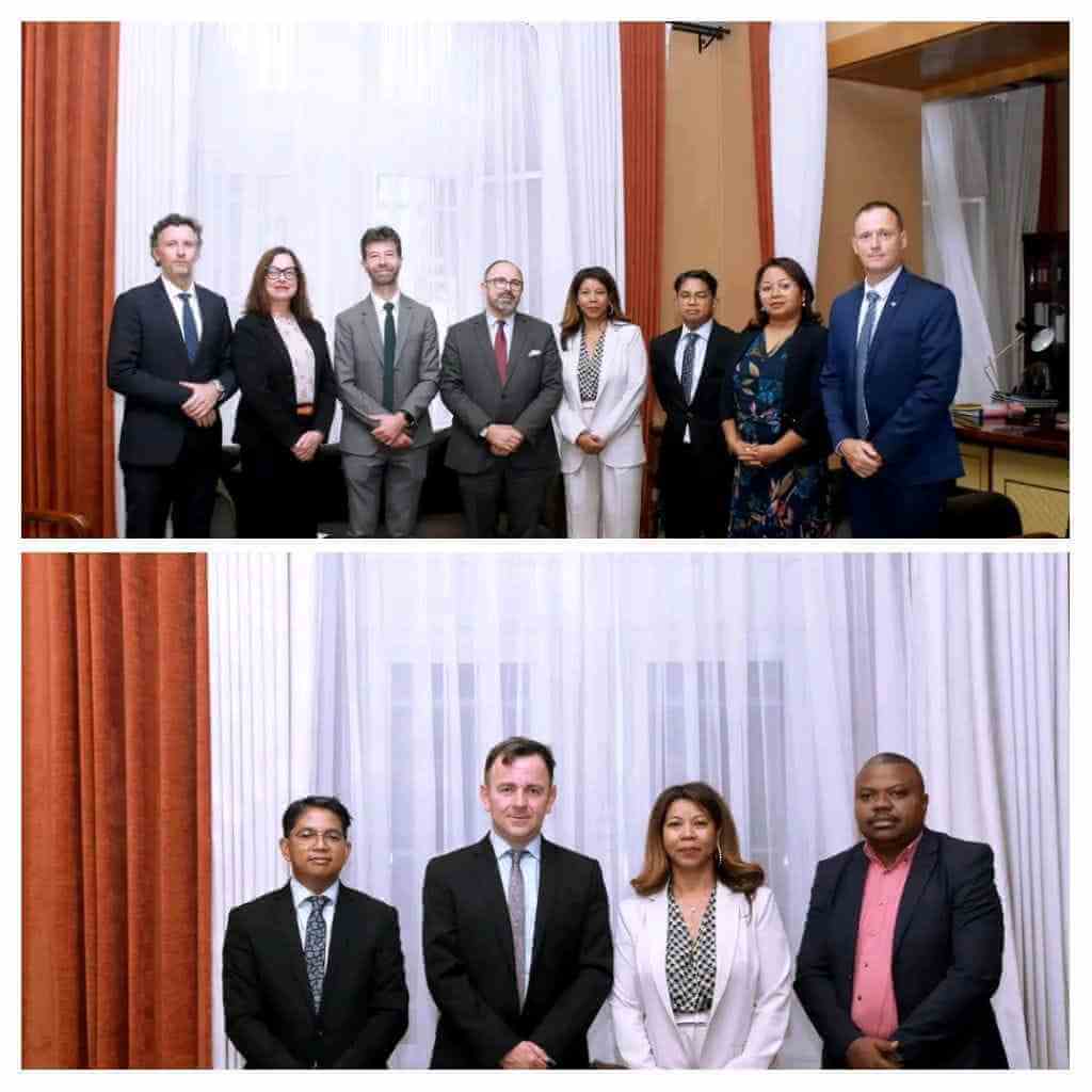 Visites de courtoisie des ambassadeurs de France et du Royaume-Uni auprès de la Ministre malgache de la Justice